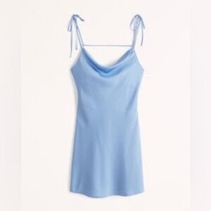 Abercrombie Blue Satin Slip Dress